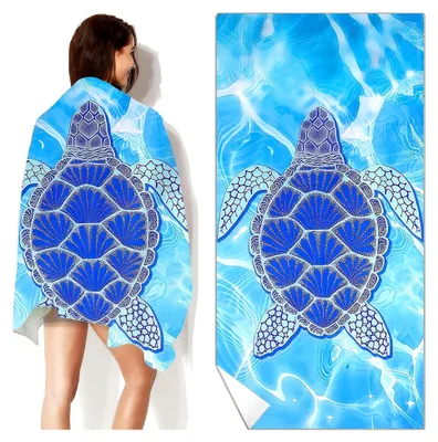 Produktbild von Strandtuch, Mikrofaser Handtuch, 180 x 90 cm Groß Badetuch, Strandtücher Schnell Trocknendes, Leichtes und Dünnes Tragbares Saunatuch Badehandtuch