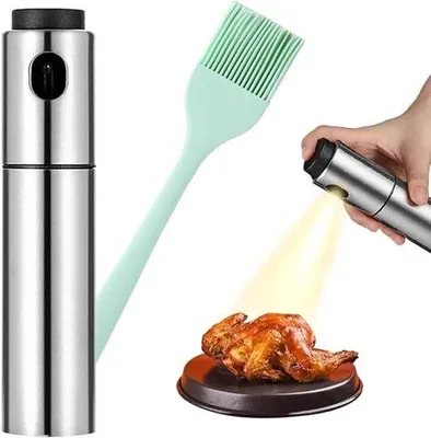 Imagen del producto de Pulverizador para aceite de cocina y vinagreta: ideal para la cocina. Fácil de limpiar. Fabricado con acero inoxidable. Un utensilio útil para ensaladas, parrilladas y horneados
