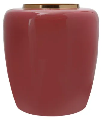 Produktbild von Vase Artisse 100 aus Metall in Koralle und Gold