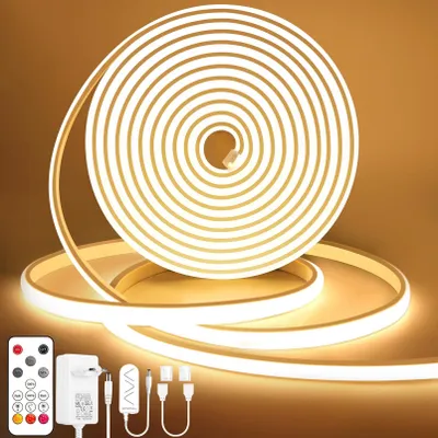 Imagen del producto de Tira de luces LED, luz cálida, regulable con control remoto, 5 metros