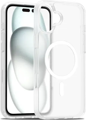 Produktbild von Magnetisch Hülle für iPhone 16 Plus, Kompatibel mit MagSafe, Transluzente Matt Rückseite Stoßfeste Handyhülle Transparent