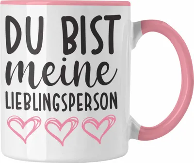 Produktbild von Trendation - Lieblingsmensch Lieblingsperson Tasse Geschenk Beste Freundin Freund Tasse mit Spruch (Rosa)