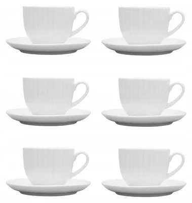 Produktbild von Lubiana Daisy Kaffeeset 6 Tassen 200 ml Porzellan Weiß