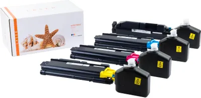 Produktbild von 4-farbig [ black/cyan/magenta/yellow ] RainbowKit Toner 3.5-TK5270KCMY-KIT kompatibel mit Kyocera TK-5270K [ 1T02TV0NL0 ]  Seiten: 26.000