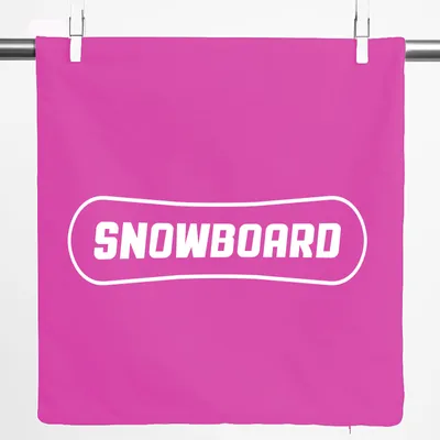 Produktbild von Huuraa Kissenbezug Snowbord Schriftzug 40x40cm Fuchsia Baumwolle Dekokissenbezug Geschenkidee