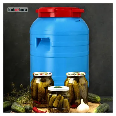 Produktbild von PVC Sauerkrautfass 30l Lebensmittelfass aus HDPE-Kunststoff für Garten Regenwasserbehälter