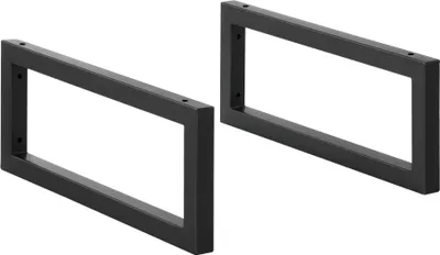 Immagine prodotto di 2x telaio 50x20cm staffa a muro in un set di 2 staffe per lavabo Staffa per lavabo a muro in acciaio nero