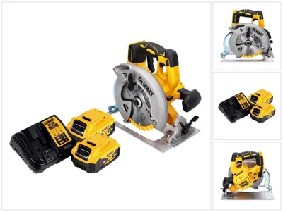 Zdjęcie produktu dla DeWalt DCS 570 P2 Akumulatorowa pilarka tarczowa 18 V 184 mm bezszczotkowa + 2x akumulator 5,0 Ah + ładowarka