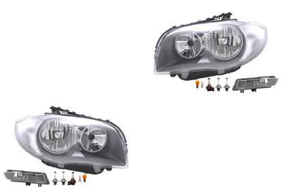 Immagine prodotto di Johns, set di fari alogeni adatto per BMW serie 1 E81 E82 E87 E88 07-09 H7 +fog+L. 63177181287 7181287 63177181288 7181288 63117193387 7193387 63