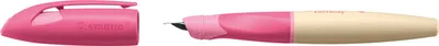 Image de STABILO 5014/26-41 Stylo d'école EASYbirdy® Timber - plume A pour droitiers, rose/bois, cartouche standard incluse
