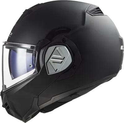 A black motorcycle helmet shown from the side.