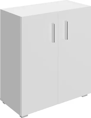 Produktbild von CASARIA® Kommode mit 2 Türen 77x60x30 cm Holz Modern höhenverstellbarer Einlegeboden Schlafzimmer Büro Flur Mehrzweckschrank Aktenschrank Schrank Weiß