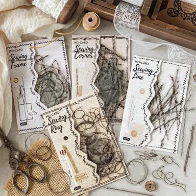 Produktbild von Scrapbook Sticker Set - 120-teilig für Bullet Journal und DIY Journaling - Vintage Ästhetik - Mehrfarbig
