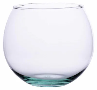 Immagine prodotto di Ecoglassworks Vase Glaskugel, Dekovase, Glasvase, Recyceltes Glas, Transparent, Ø 20 cm, Ball D-20