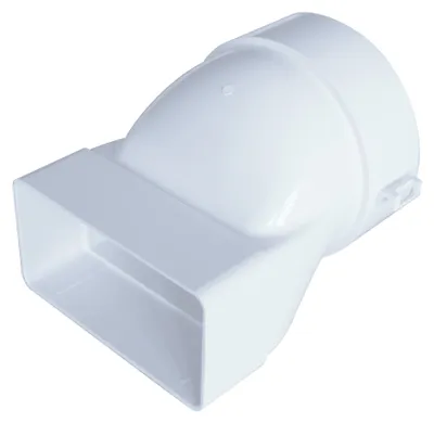 Immagine prodotto di Condotto aria di scarico Piatto 55x110mm Adattatore Ø100 da quadrato a rotondo Adattatore PVC