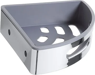 Produktbild von BYTRO Eckseifenkorb Kunststoff Chrom poliert 235x315x67 mm für Bad & WC >> zum Bohren
