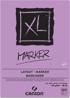 Zdjęcie produktu dla Podkładka do szkicowania i nauki CANSON "XL MARKER", DIN A3