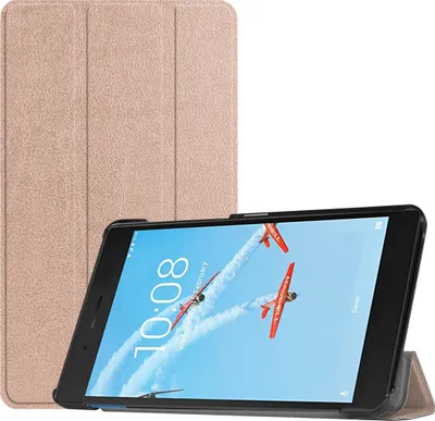 Produktbild von Mobigear Tri-Fold  Lenovo Tab E7 Hülle Klapphülle - Roségold