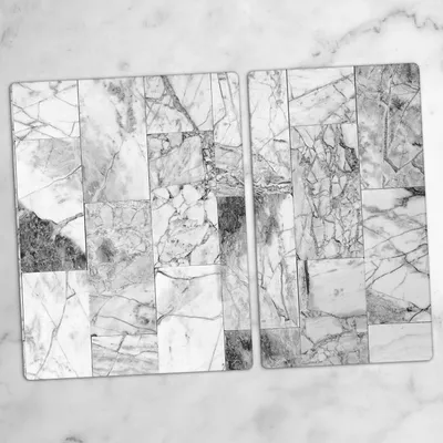 Produktbild von Glas-Herdabdeckplatten Glaskeramikkochfeld-Abdeckung Spritzschutz Glas 70x52 cm Mosaikfliesen
