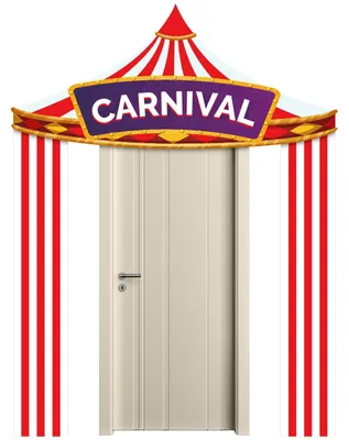 Image de Solidchoice - Décorations de cirque rayées rouge et blanc pour fêtes et événements