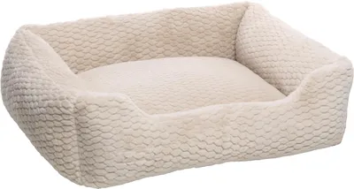 Produktbild von Flamingo hundebett - katzenbett - rechteckig beige - 80 x 67 x 22 cm - Plüsch -