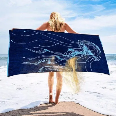 Produktbild von Unyqoos® Extra großes Mikrofaser-Strandtuch 180 x 90 cm – schnelltrocknend, sandfrei, 100% Mikrofaser, 360 g, ideal für Reise, Sport & Sauna