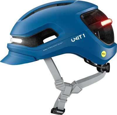 Obrázek produktu pro Sada 1 – Cyklistická přilba AURA – modrá – velikost M – včetně dálkového ovladače