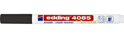 Zdjęcie produktu dla Edding – marker kredowy 4085, okrągły, 1–2 mm, czarny | 10 sztuk