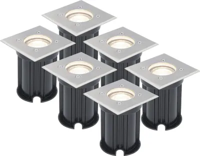 Image de HOFTRONIC - Spot au sol extérieur carré 4W 345lm 4000K inox IP65