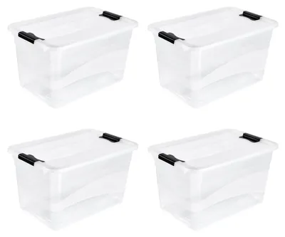Productafbeelding van keeeper Cornelia, 4 opbergboxen met deksel en schuifsluiting, 59,5 x 39 cm