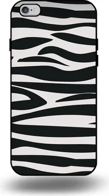 Produktbild von Smartphonica Handyhülle passend für iPhone 6/6s mit Zebradruck - TPU-Hülle mit Zebradruck - Schwarz Weiß