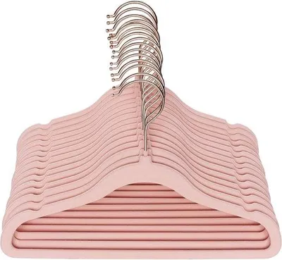 Produktbild von Kleerhangers 32-pack, ultradun und antislip, für Kledingkast, Babykleerhanger, Puderrosa