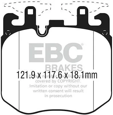 Produktbild von EBC Brakes Bremsbeläge Satz Vorne Bremsklötze für BMW 5 Touring (F11) DP42304R