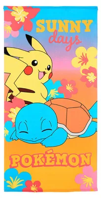 Produktbild von Pokémon Badetuch 70x140 cm, Pikachu Strandtuch Handtuch Kinder Jungen