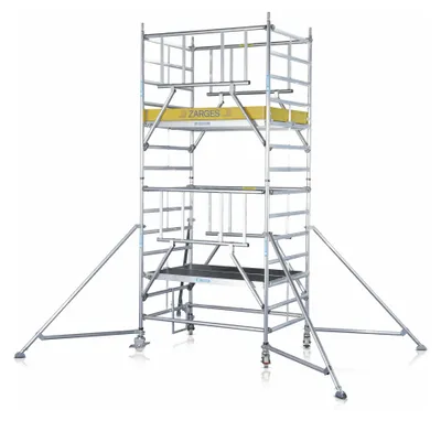 Produktbild von ZARGES Multitower S-PLUS 2T - Fahrgerüst Ausleger Arbeitshöhe 4.45 m 2.45 m + Plattform 1.20 m x 1.80 m