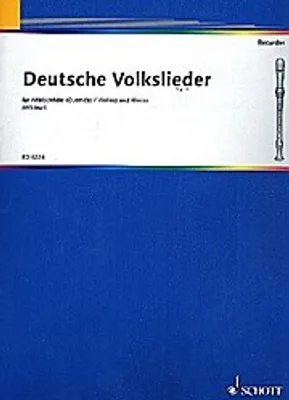 Produktbild von Deutsche Volkslieder :für Altblockflöte (Flöte/Violine) und Klavier
