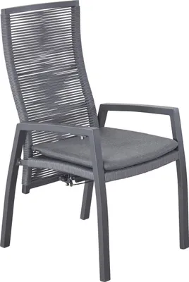 Produktbild von Positionsstuhl Ohio Gartenstuhl mit Sitzkissen Rope Sunbrella Stoff Grau