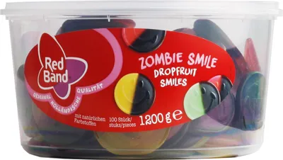 Zdjęcie produktu dla Red Band Zombie Smile guma owocowa i lukrecja 3 różne 1200g