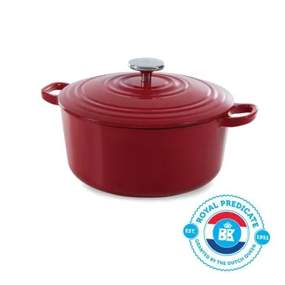Produktbild von Bk Burgundy 8718311314564 Kochtopf inkl. Deckel, Gusseisen/Gussaluminium, 24 cm Durchmesser, Induktionsherd-geeignet