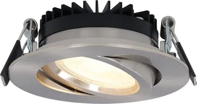 Produktbild von hoftronic LED Einbaustrahler 6W 430lm 2700K IP44 Edelstahl schwenkbar dimmbar