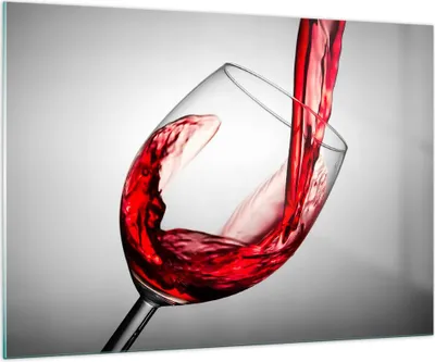 Produktbild von Bilder auf glas - Trinken glas wein - 100x70cm - Glasbilder - Wandbilder - Kunstdruck - zum Aufhängen bereit - Wanddekoration aus Glas - Glas Bilder - Wandbild auf Glas - Einteilig - GAA100x70-2258
