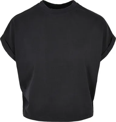 Produktbild von Urban Classics Ladies - Pigment Dye Short Top schwarz - M