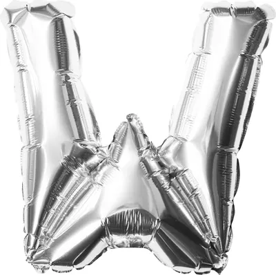 Produktbild von Oblique Unique Folien Luftballon Buchstabe W Geburtstag Silber Hochzeit Party Deko Ballon - silber