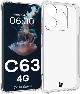 Produktbild von Elastyczne etui Bizon Case Salpa do Realme C63 4G, przezroczyste