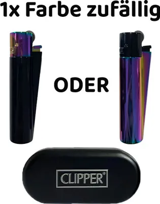 Produktbild von Clipper Metall Northern Lights Reibradfeuerzeug in Metallbox, Farbe zufällig