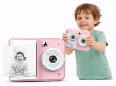 Zdjęcie produktu dla Aparat cyfrowy dla dziecka natychmiastowy selfie zdjęcia różowy