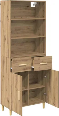 Immagine prodotto di vidaXL Credenza rovere artigianale 69,5 x 34 x 180 cm Materiale a base di legno