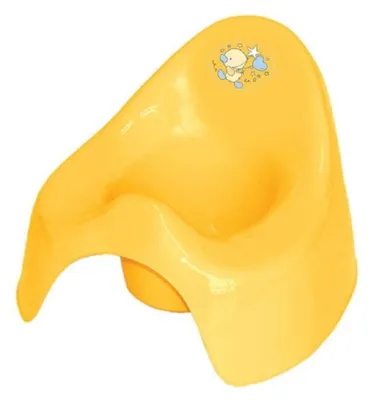 Image de Lorelli Pot en plastique inoffensif, protection contre les éclaboussures, facile à nettoyer jaune
