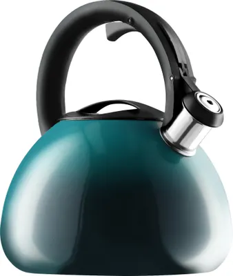 Produktbild von KADAX Teekessel "Mores", Edelstahl Flötenkessel mit Pfeif, Wasserkessel mit Ombre-Effekt, Türkis, 3L