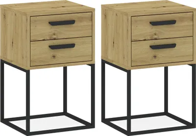 Produktbild von Nachttisch RECTUS 2-er Set, Nachtschrank, Modern, 39x40cm
